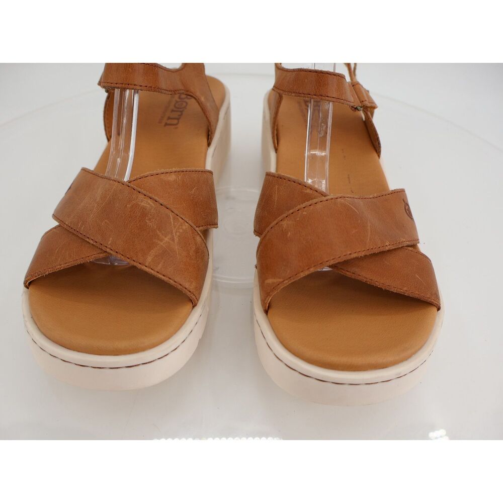 Born Brown and Cream Women's Sandals - Picture 6 of 11